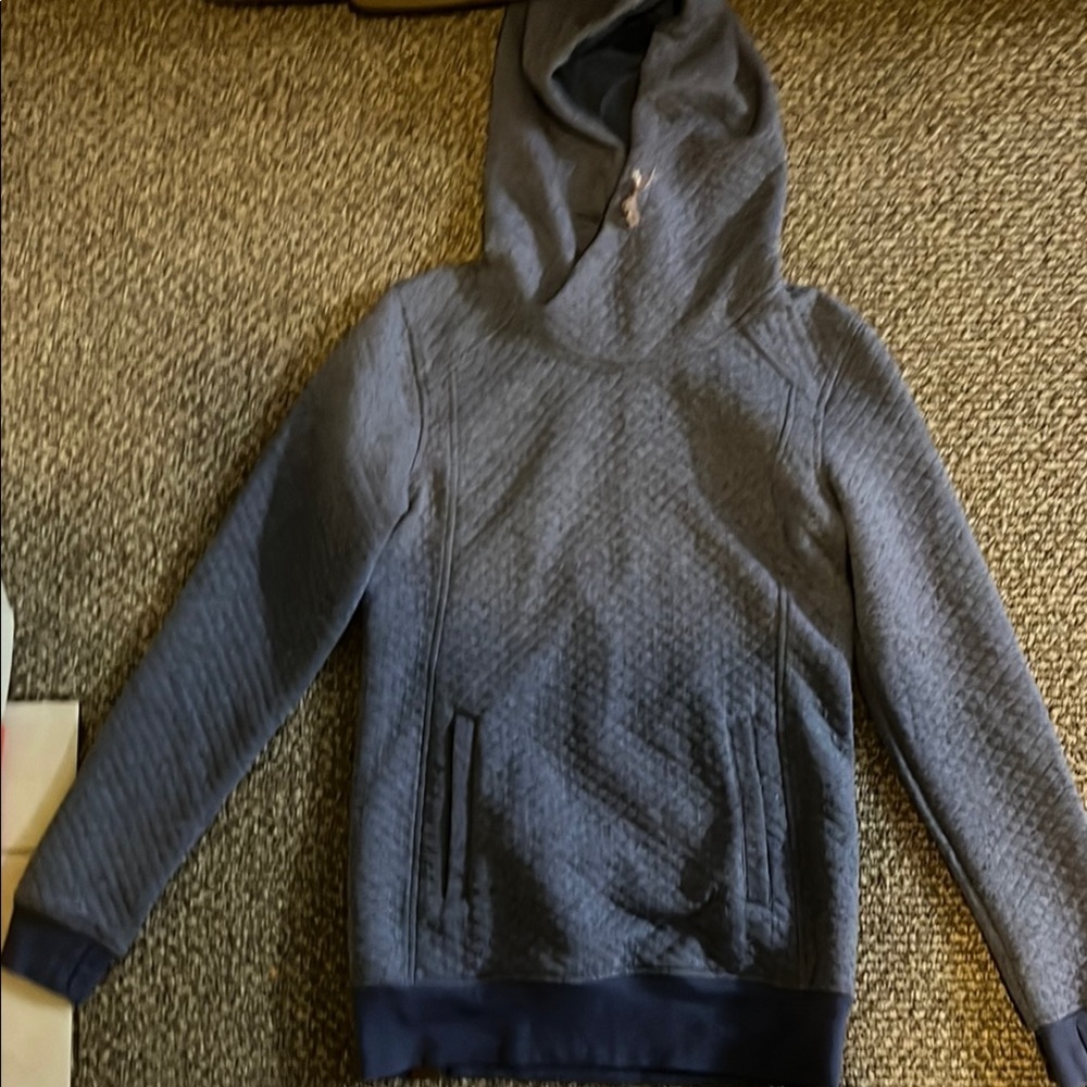 Gray ROXY Quilted Hoodie L